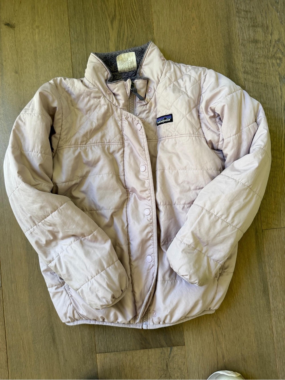 Patagonia Kids' Light Pink Quilted Jacket 10